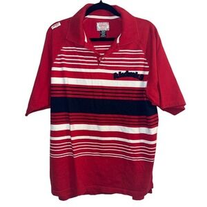 ACADEMIKS RED STRIPE POLO SIZE XL